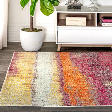 Contemporary Pop Modern Abstract Vintage Area Rug - JONATHAN Y